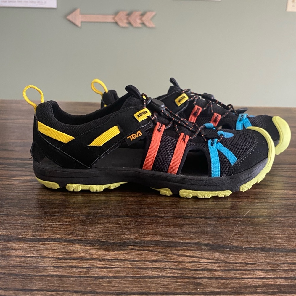 Teva Kids Manatee Water Sandals with Yellow, Red, and Blue Accents